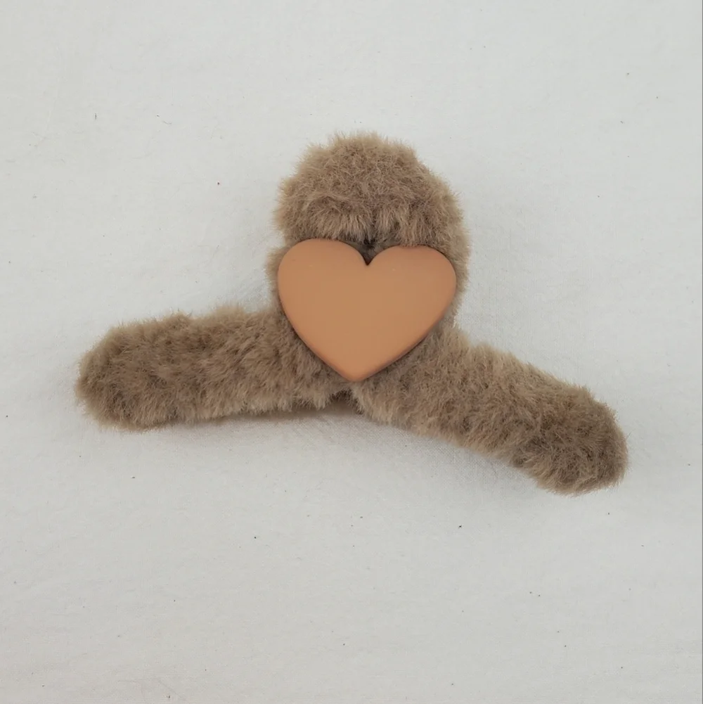 Plush hair claw clip hair accessories